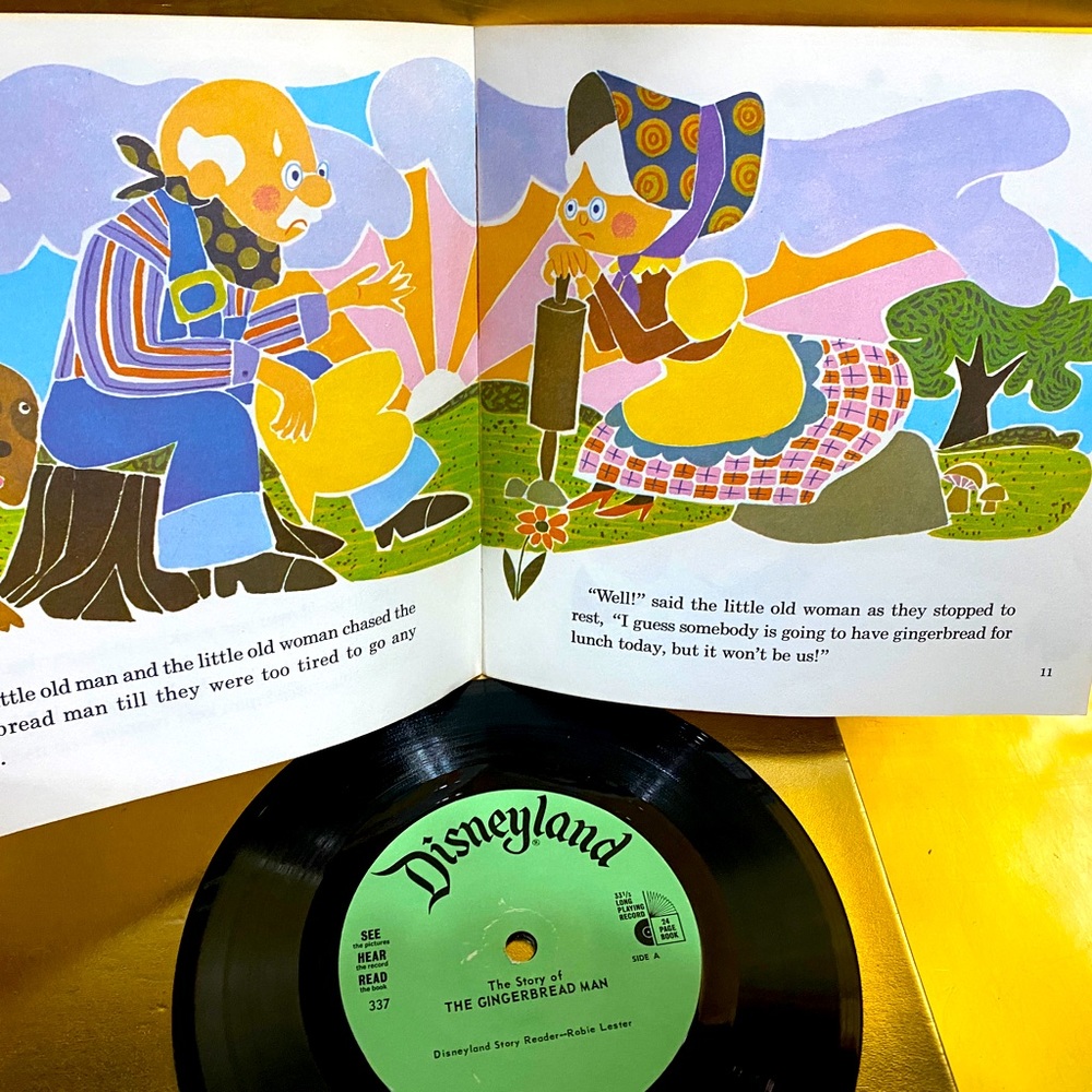 DISNEYLAND VTG 1966 VINYL RECORD & 24 PAGE BOOK THE STORY OF THE GINGERBREAD MAN - Picture 7 of 16